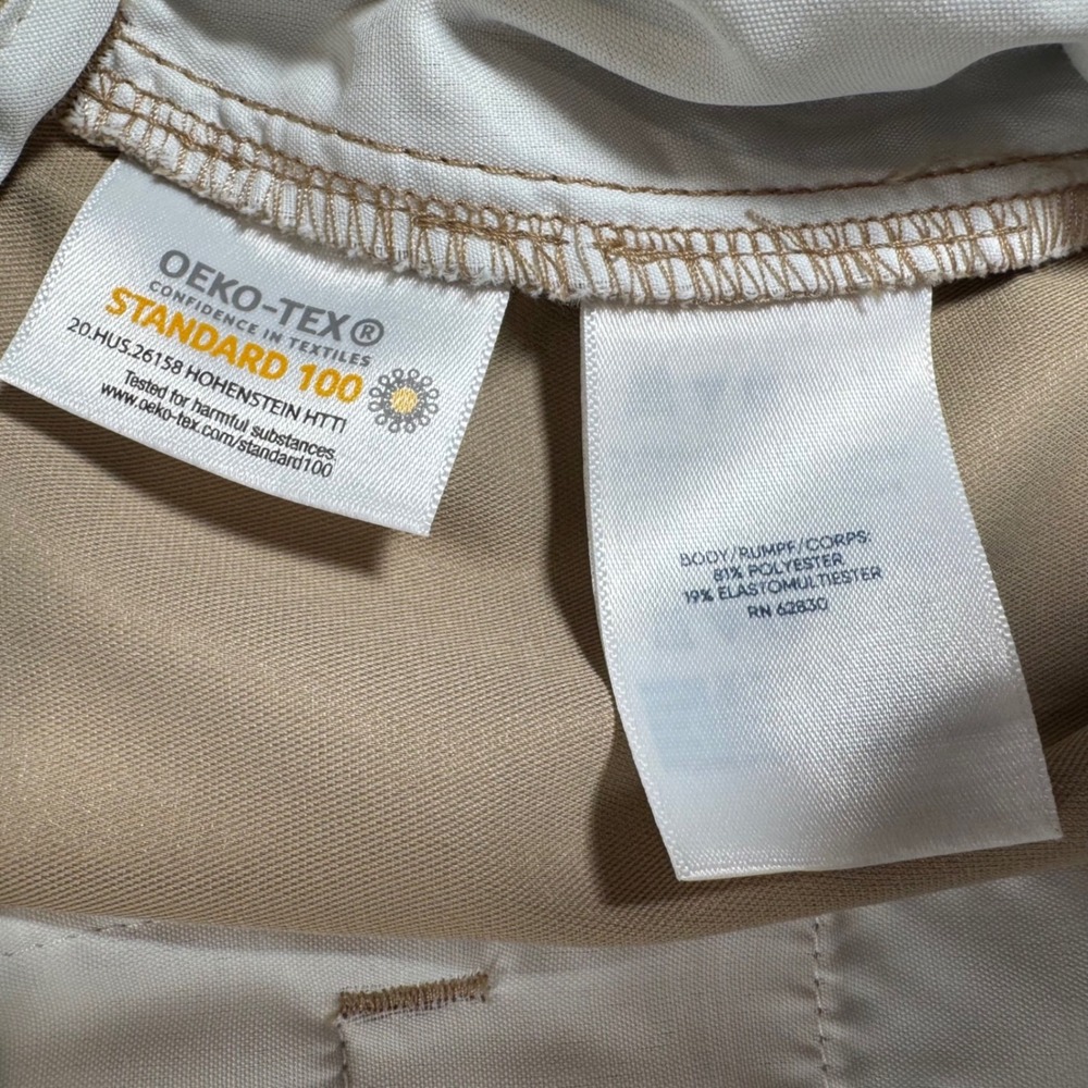 Lands End Dress Pants Womens 18W Tan Khaki Straight Leg Stretch Career 29.5" Ins - Picture 4 of 11
